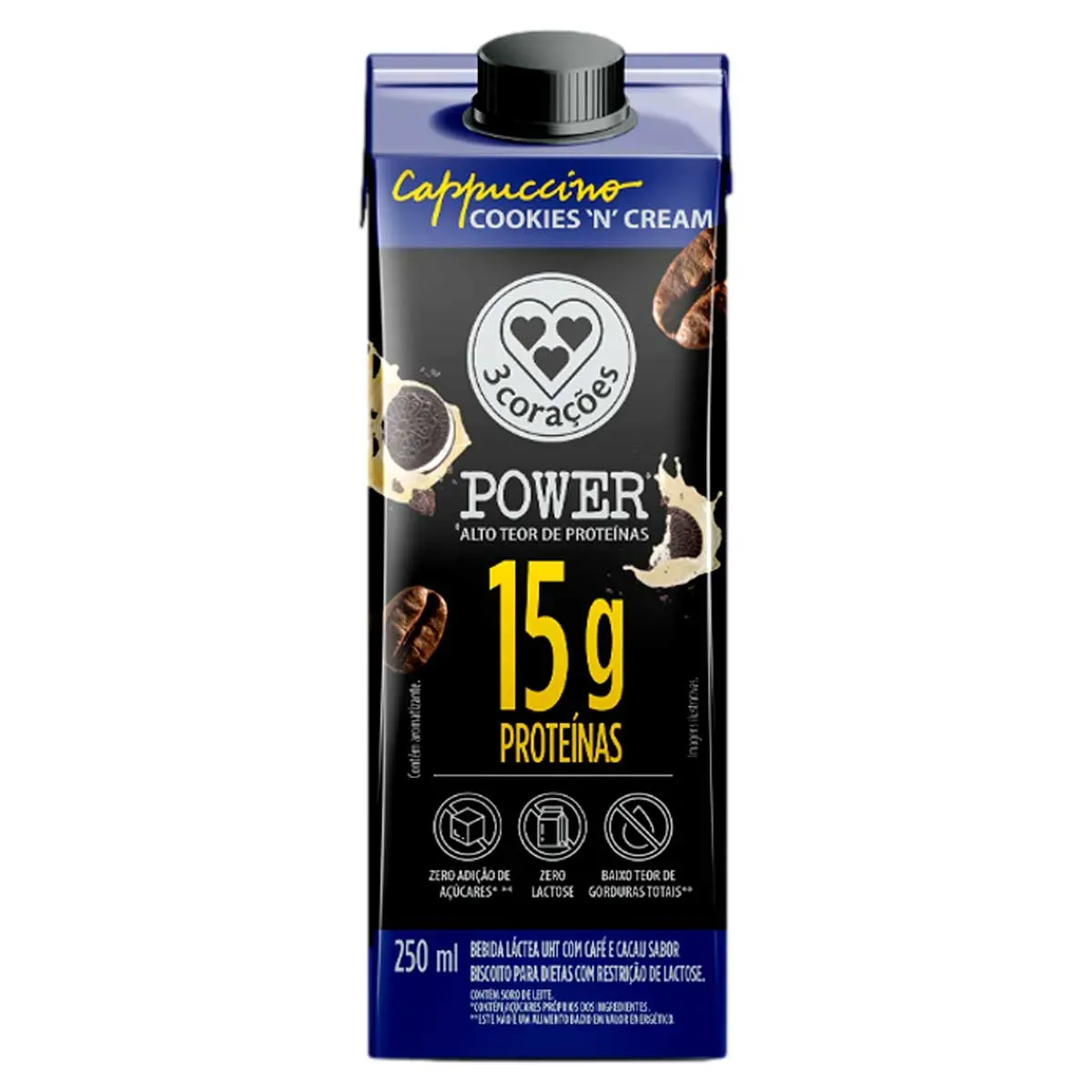 Bebida Láctea Cappuccino 3 Corações 250ML