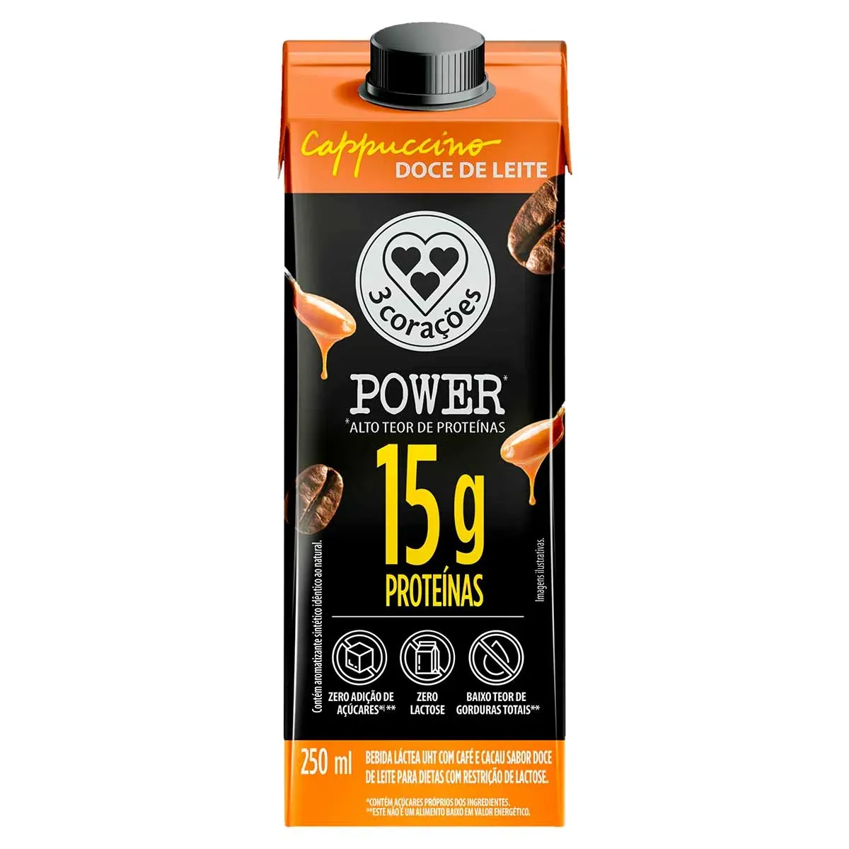 Bebida Láctea Cappuccino Doce 3 Corações 250ML