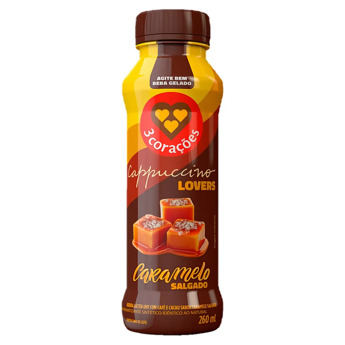 Cappuccino Caramelo Salgado Café 3 Corações 260ML