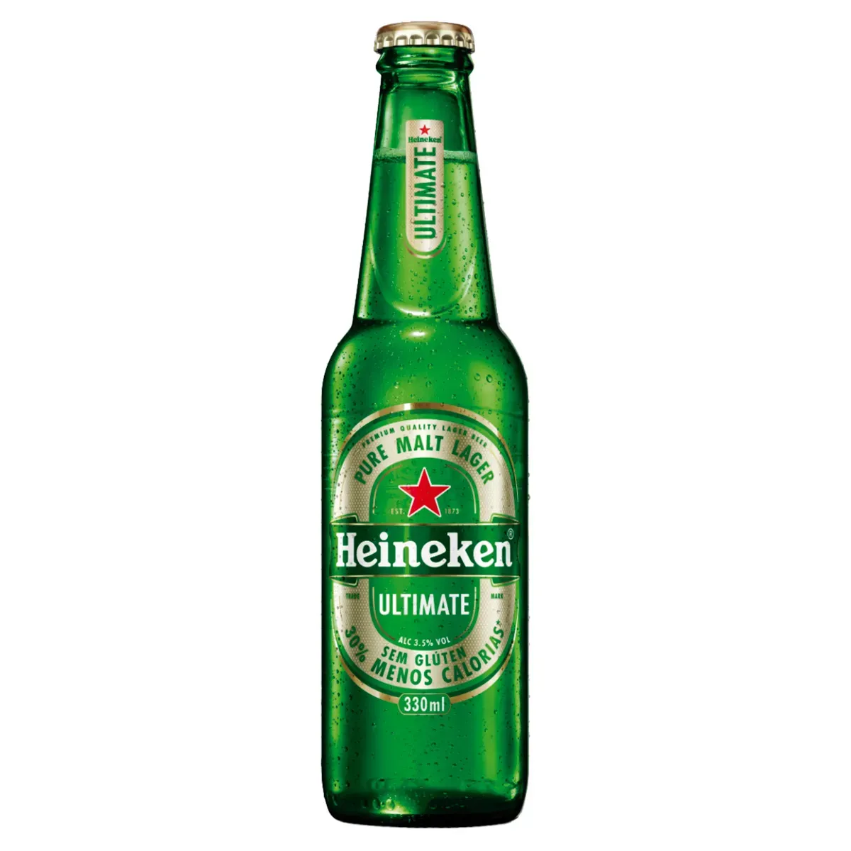 Cerveja Lager Puro Malte sem Glúten Heineken 330ML