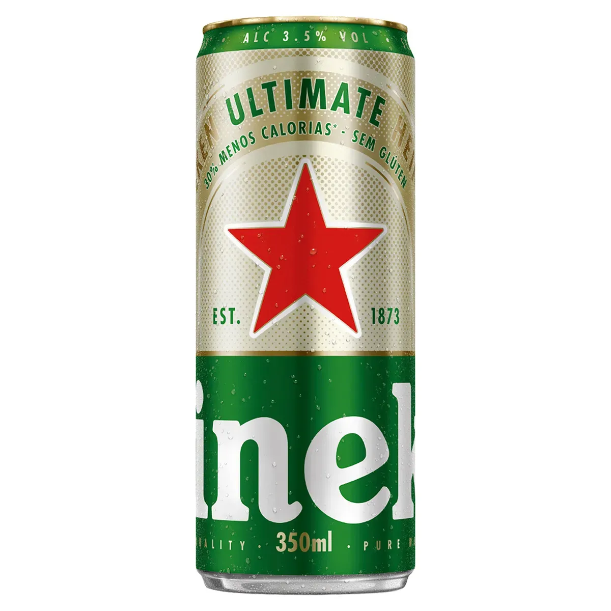 Cerveja Lager Puro Malte sem Glúten Heineken 350ML