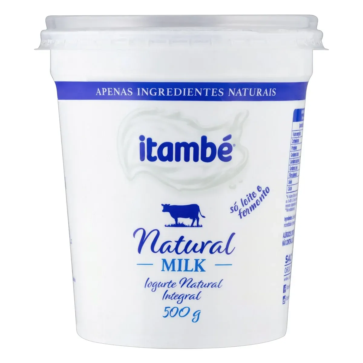 Iogurte Integral Natural Milk Itambé 500G
