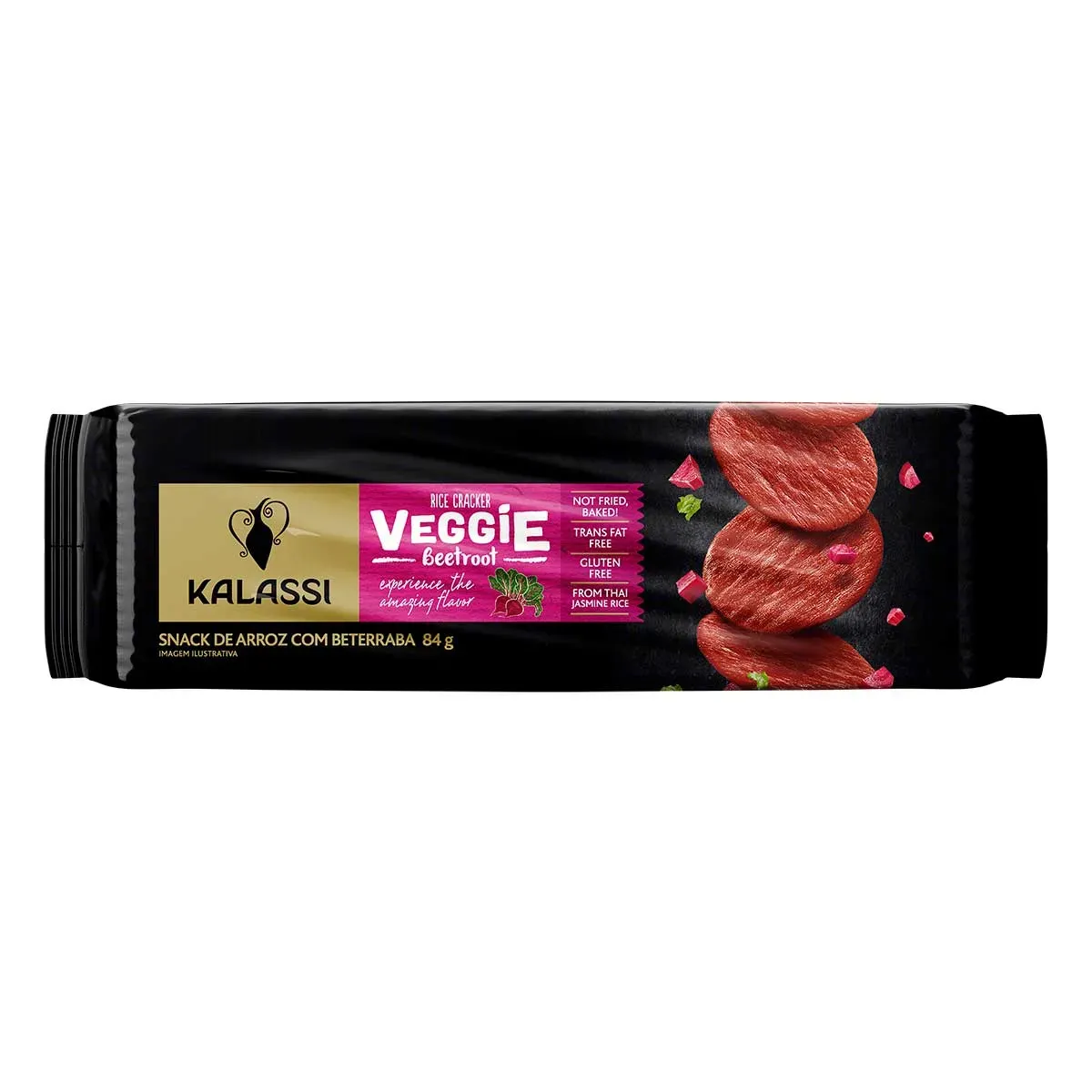Snack de Arroz Beterraba Kalassi Veggie 84G