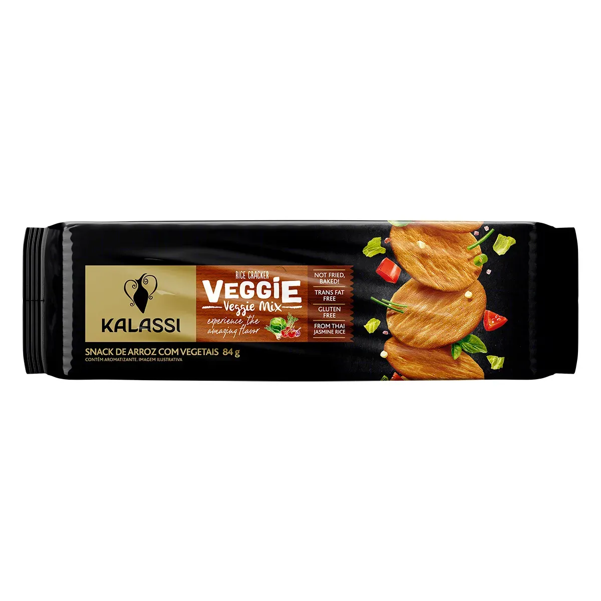 Snack de Arroz Vegetais Kalassi Veggie 84G