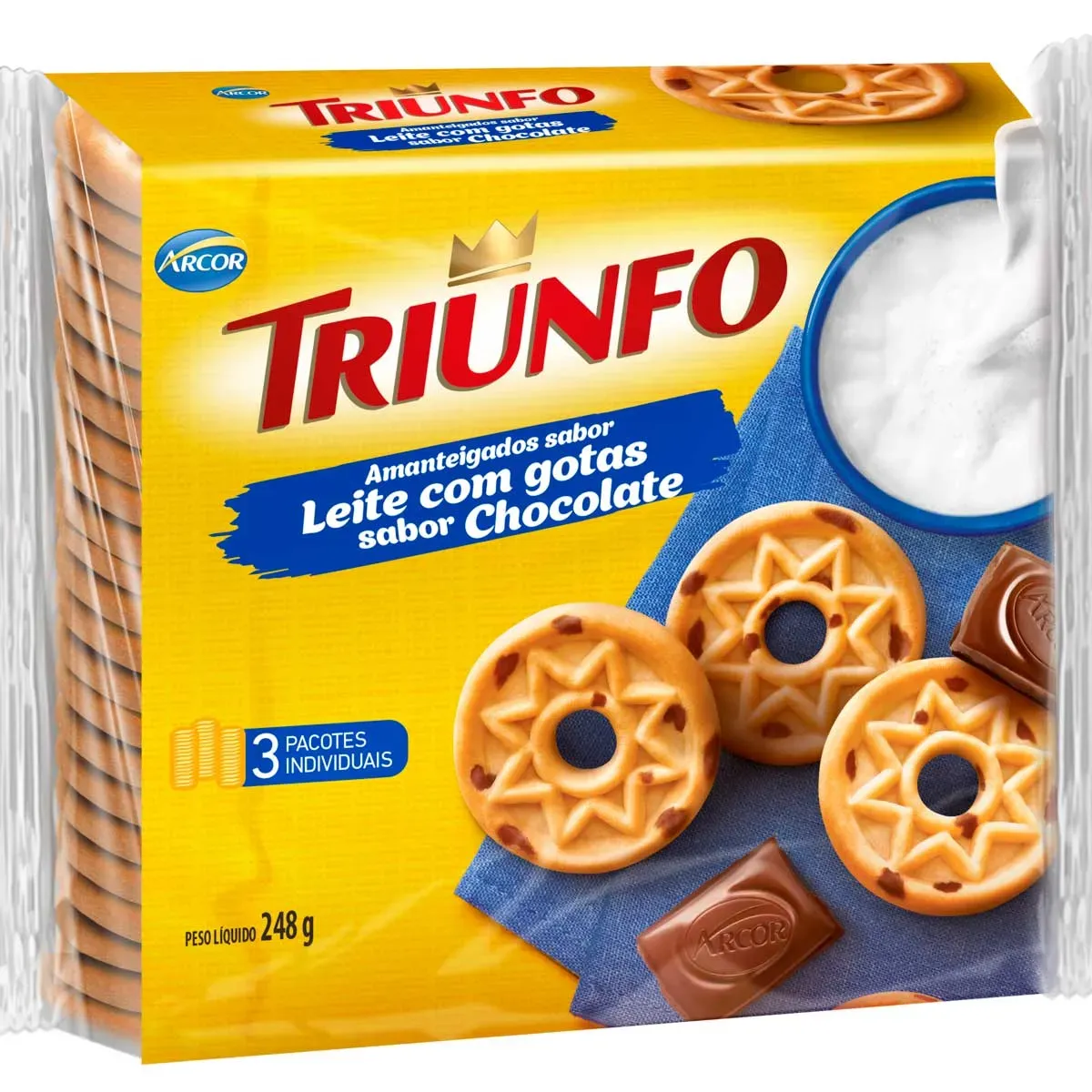 Biscoito Amanteigado Gotas Chocolate Leite 248G