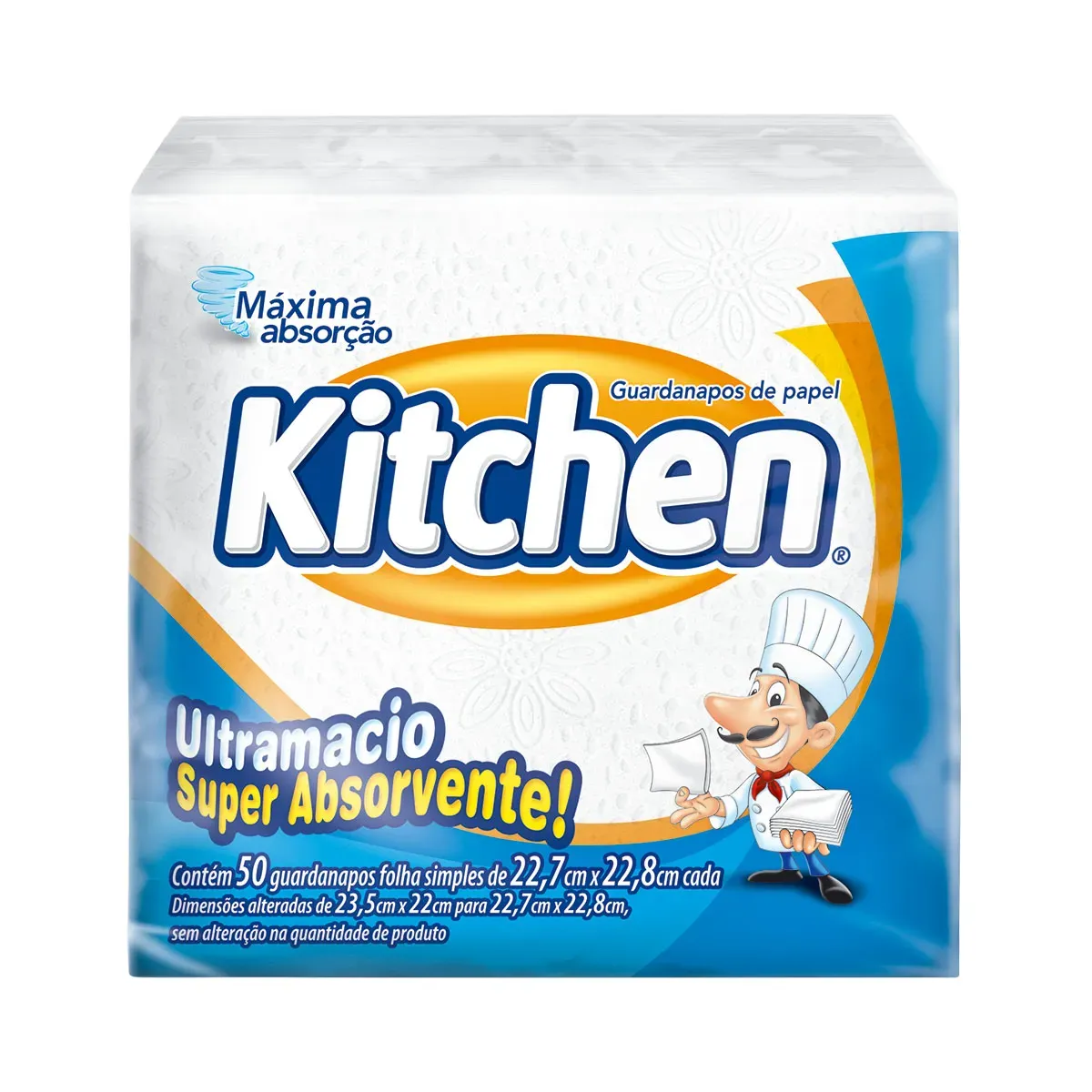 Guardanapo Folha Simples 23,5cmx22 cm Kitchen 50UN