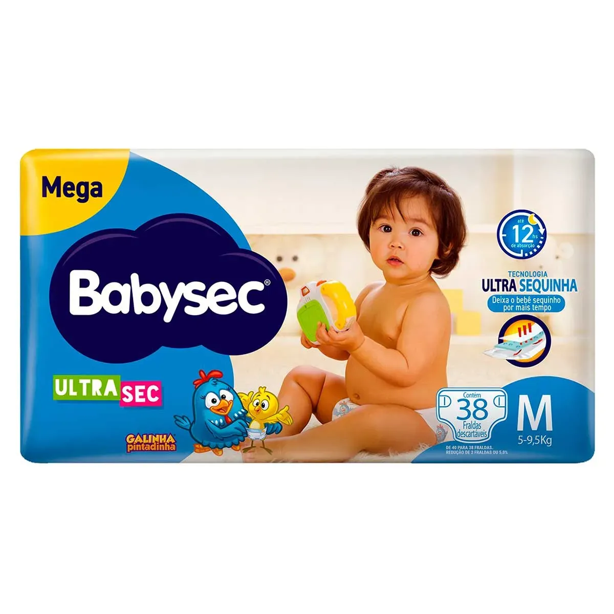 Fralda Babysec M Ultrasec Mega 38UN