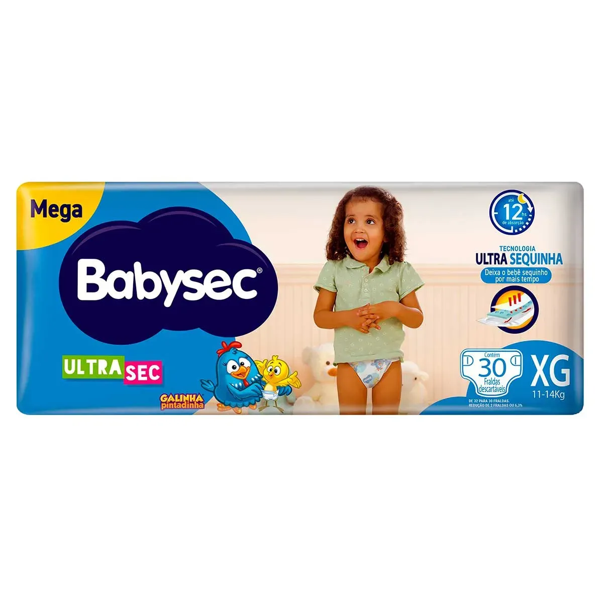 Fralda Descartável Babysec XG Ultra-SecMega 30UN