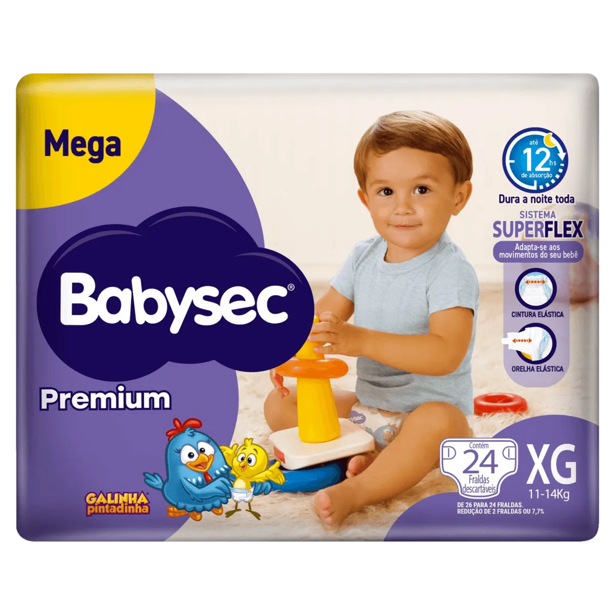 Fralda Infantil Premiun Mega XG Babysec 26UN