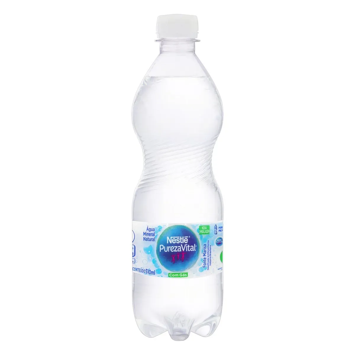 Água Mineral Natural com Gás Pureza Vital 510ML