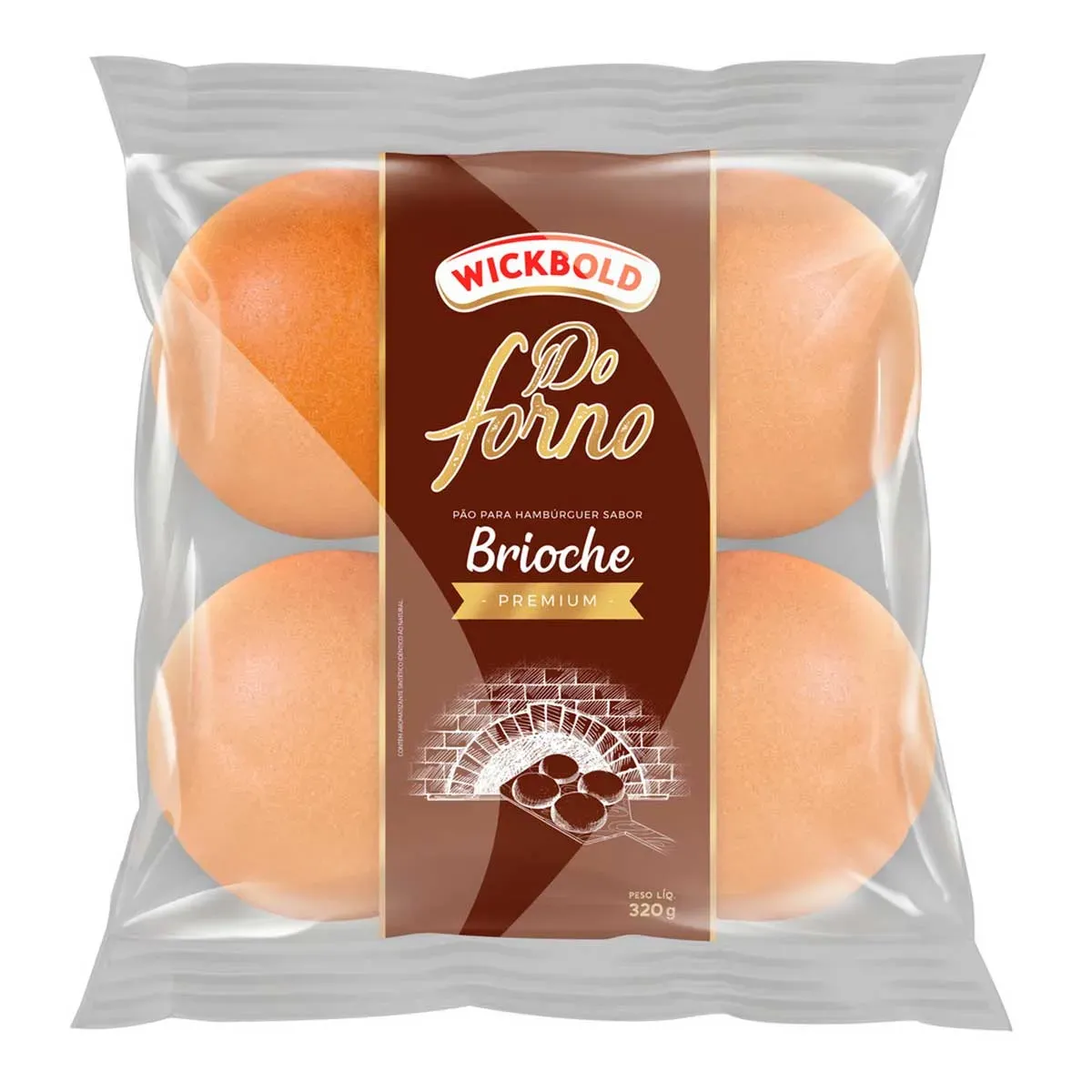 Pão para Hambúrguer Brioche Do Forno Wickbold 320G