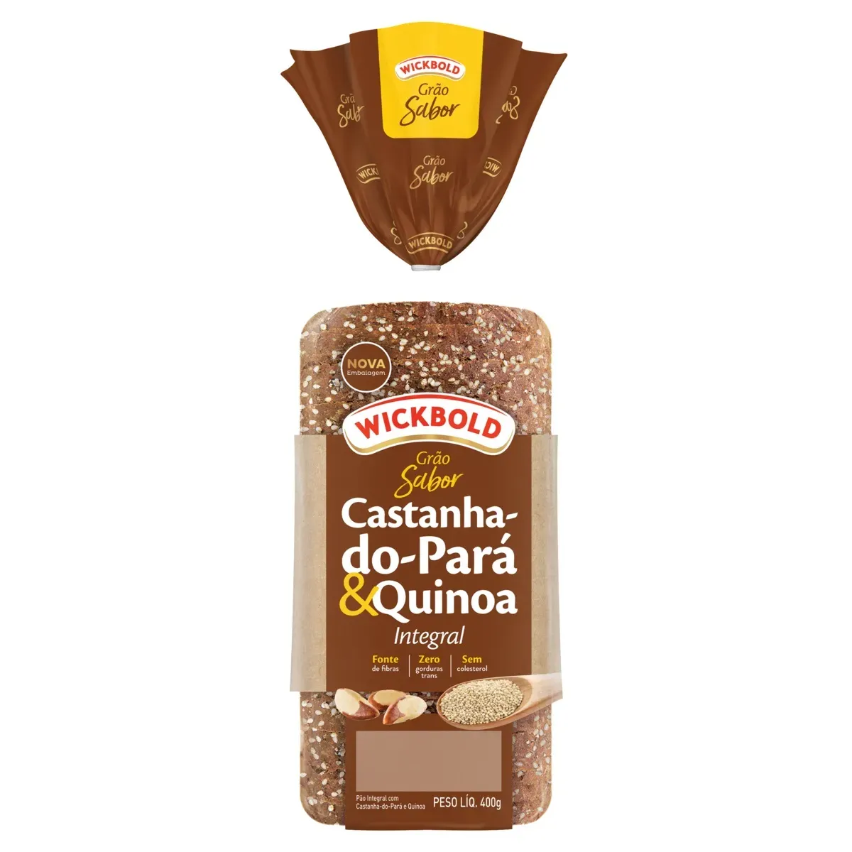 Pão Forma Multigrãos Castanha Quinoa Wickbold 400G