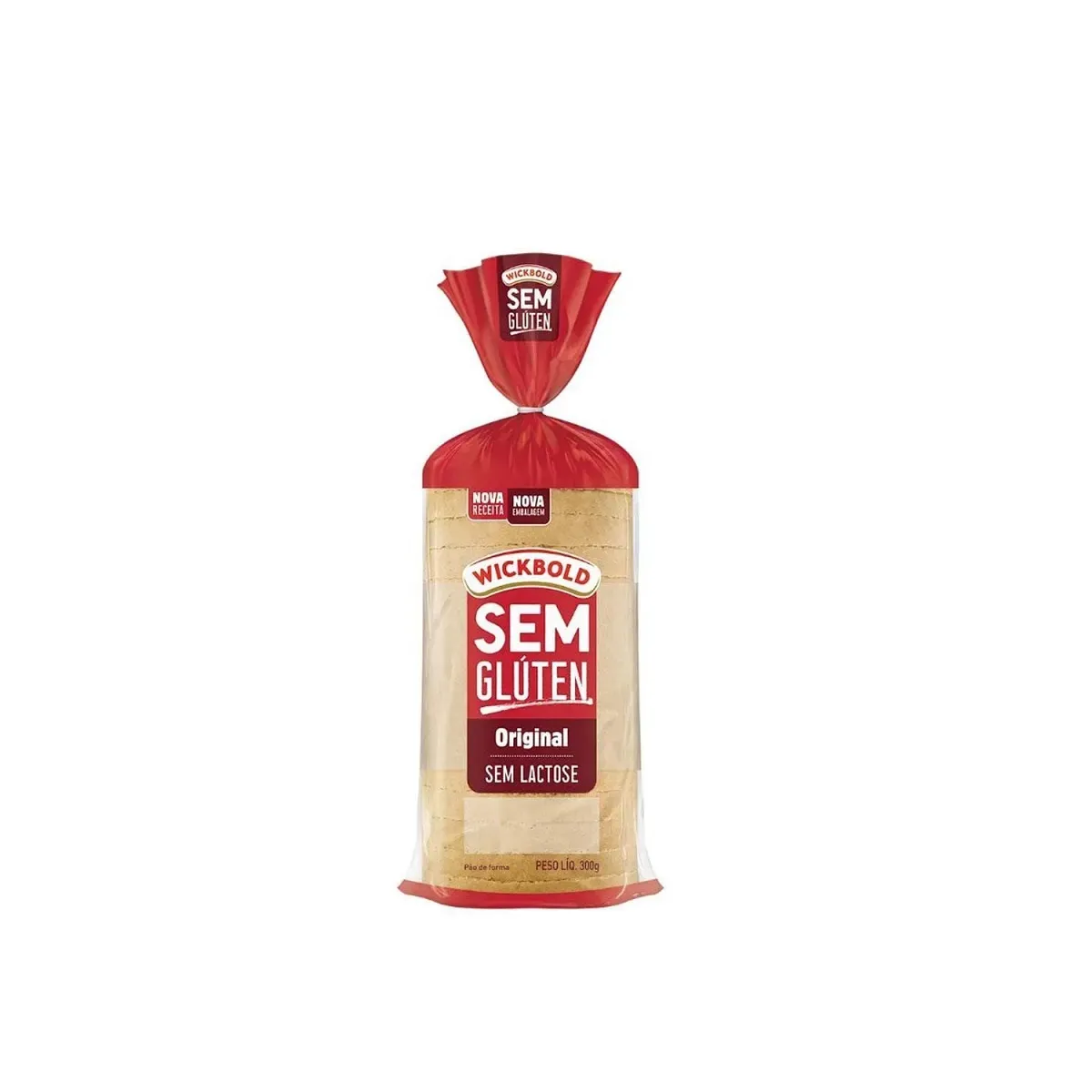Pão de Forma sem Glúten sem Lactose Wickbold 300G