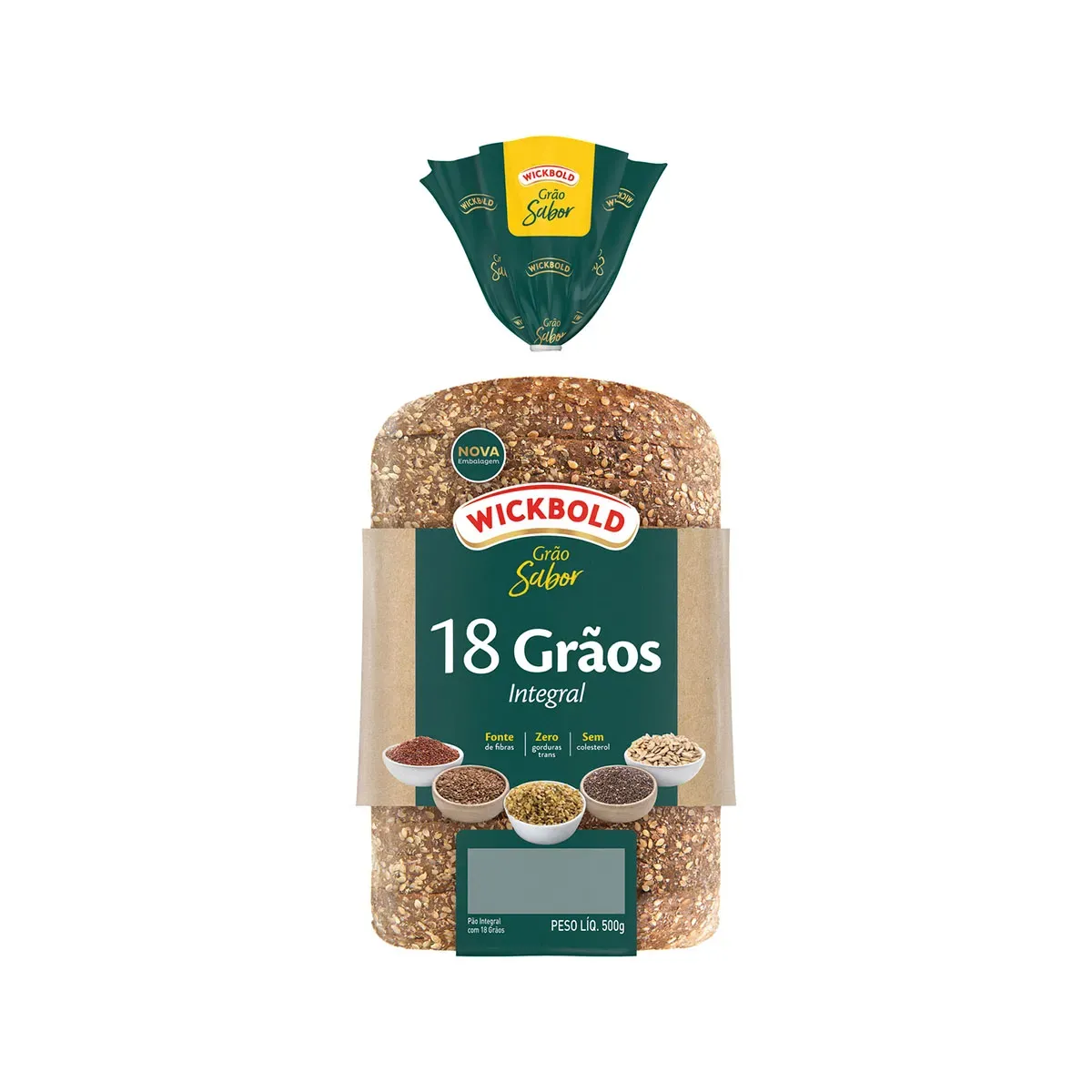 Pão de Forma de Grãos Grão Sabor Wickbold 500G