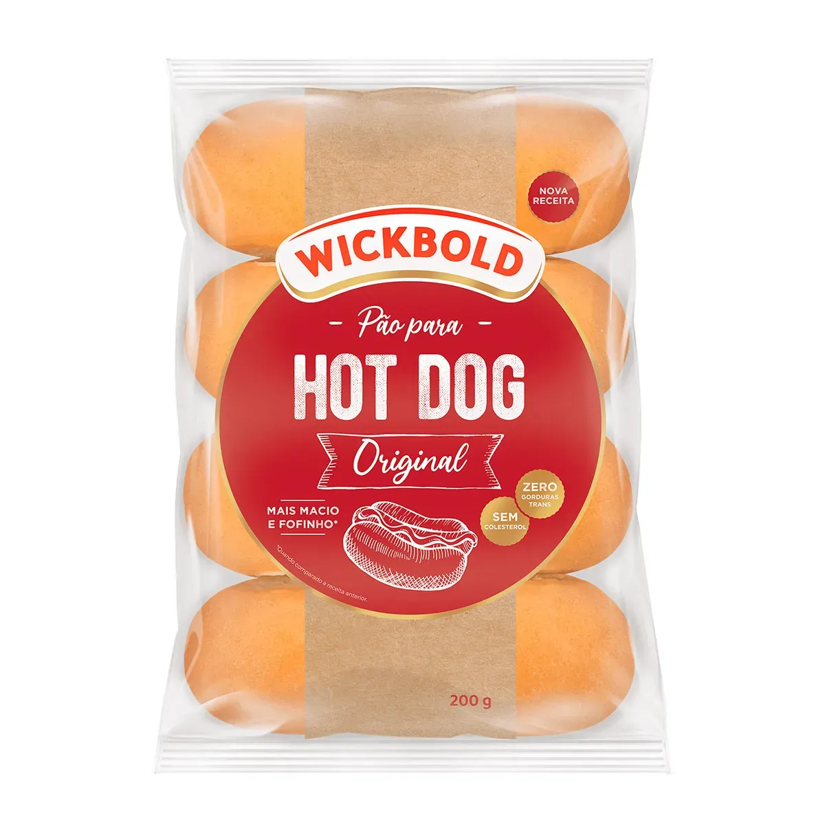 Pão de Cachorro Quente Wickbold 200G