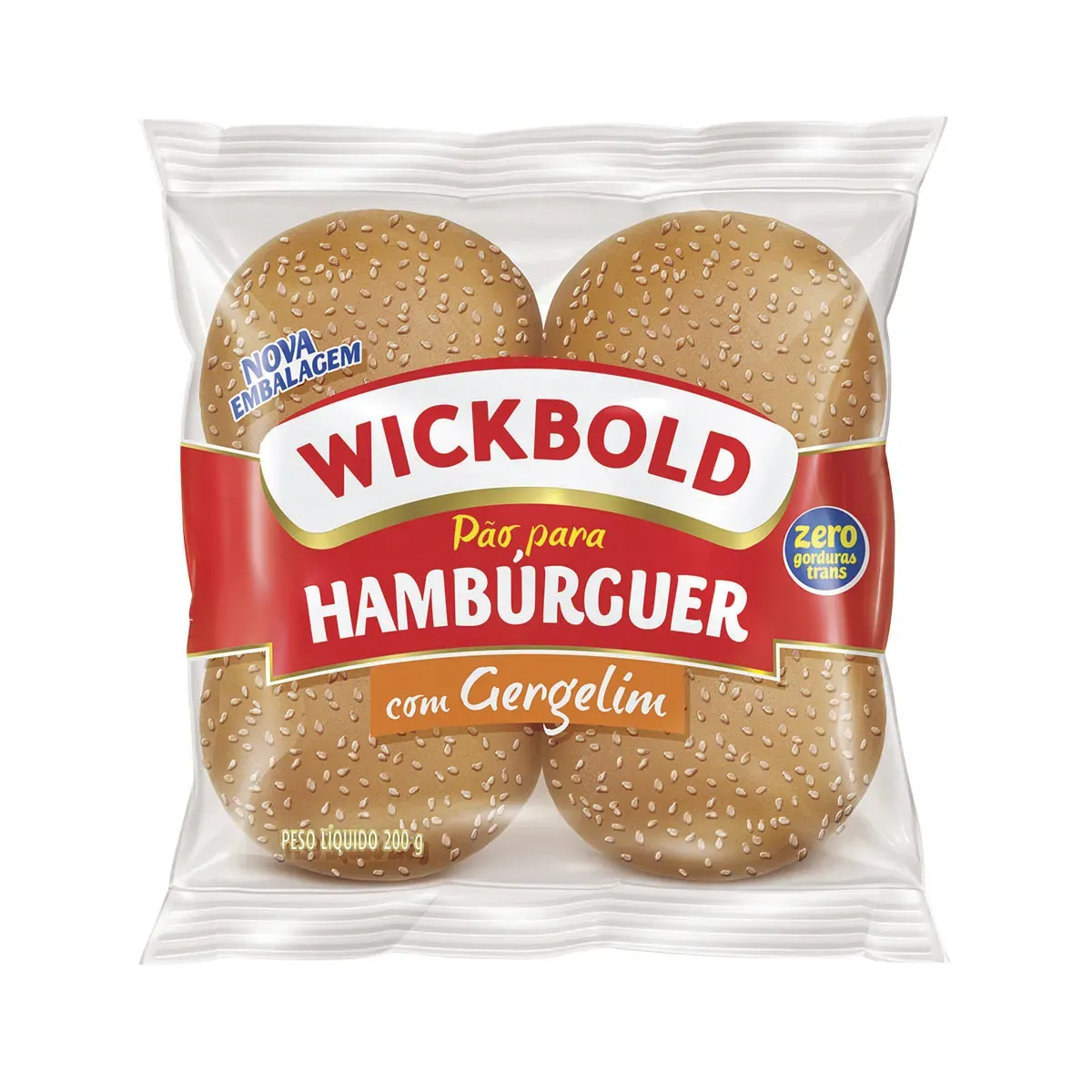 Pão de Hambúrguer com Gergelim Wickbold 200G