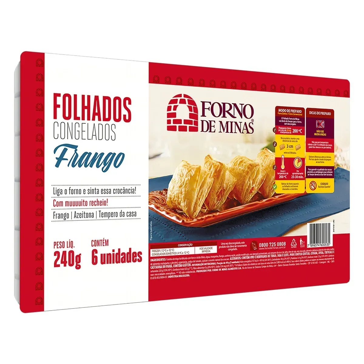 Folhado de Frango Forno de Minas 240G 6UN