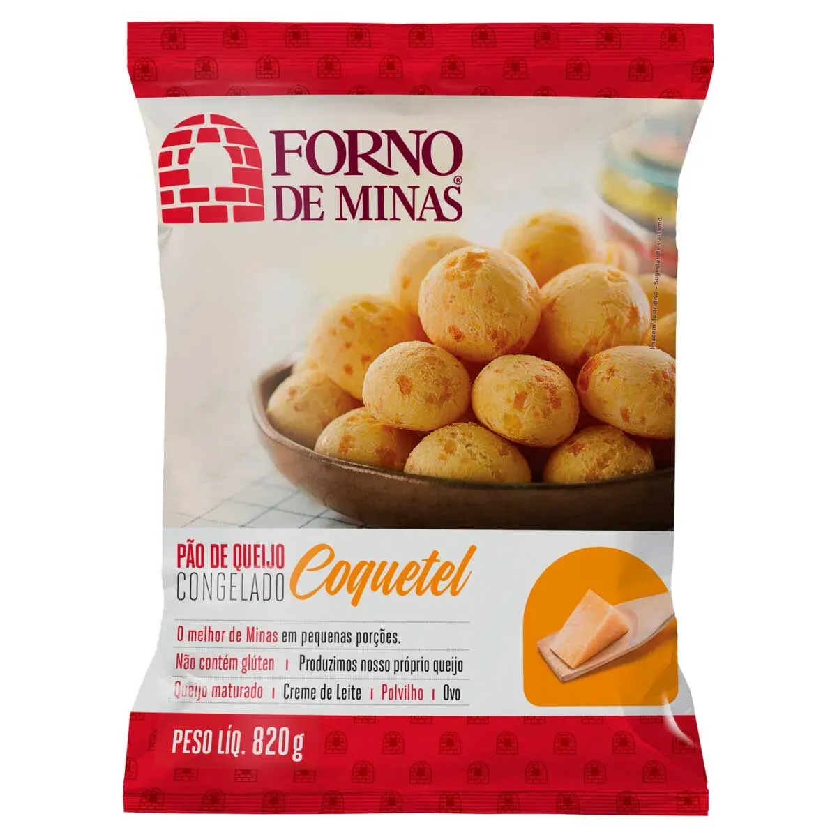 Pão de Queijo Coquetel Forno de Minas 820G