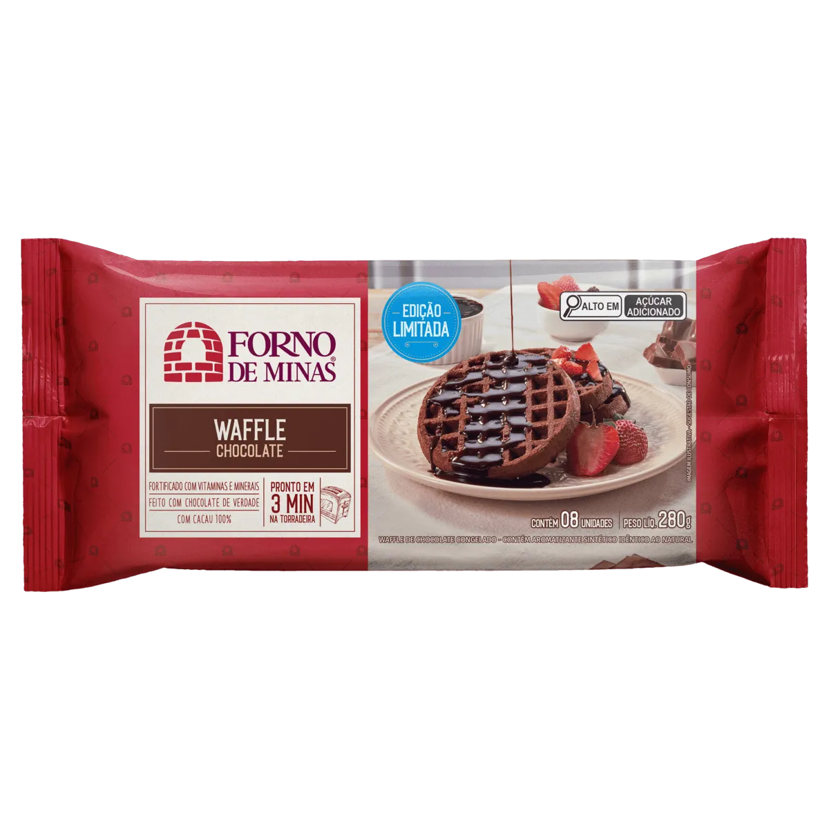Waffle Chocolate Forno de Minas 280G 8UN