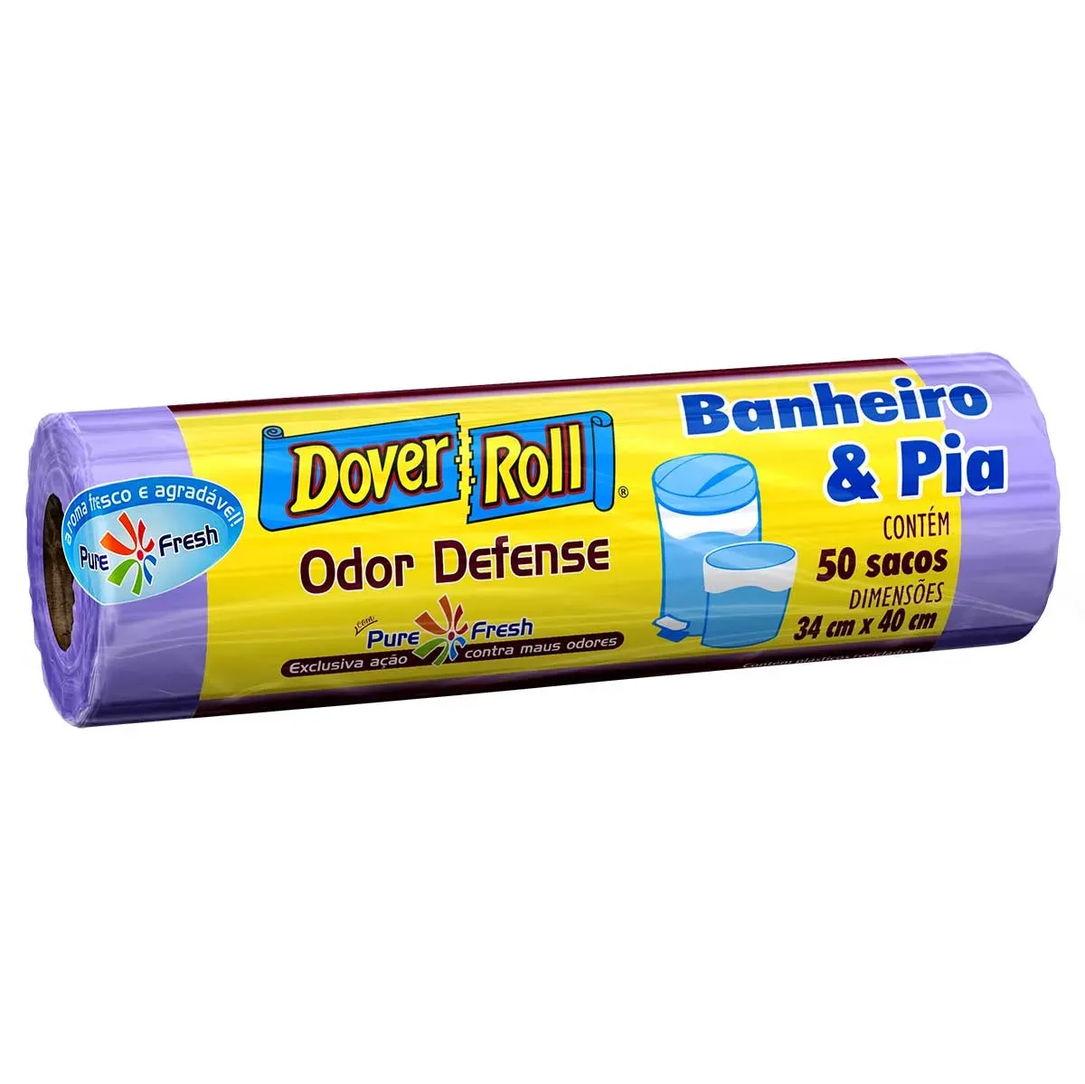 Saco Lixo Dover Roll Banheiro Pia Odor Defense UN