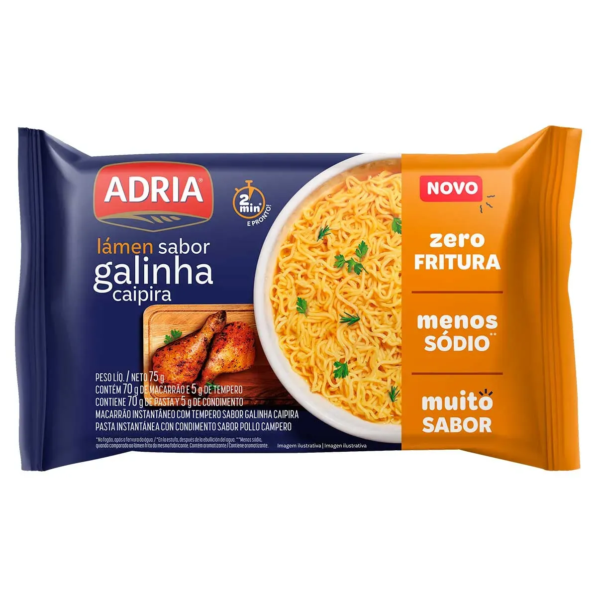 Macarrão Instantâneo Lámen Tempero Adria 75G
