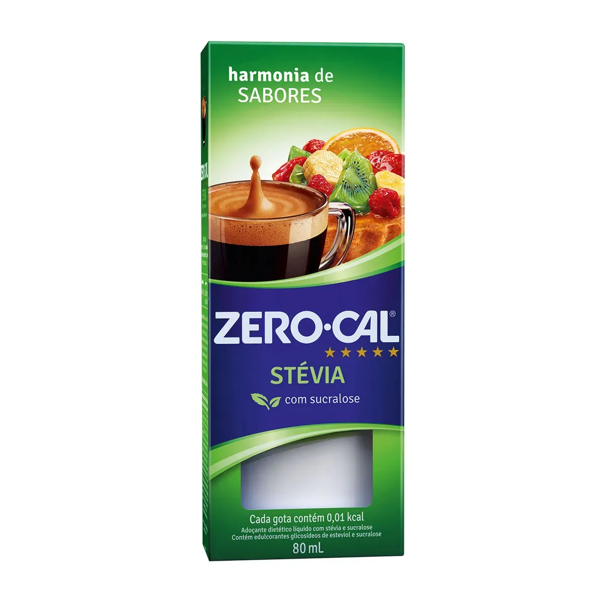 Adoçante Líquido Stévia Sucralose Zero Cal 80ML