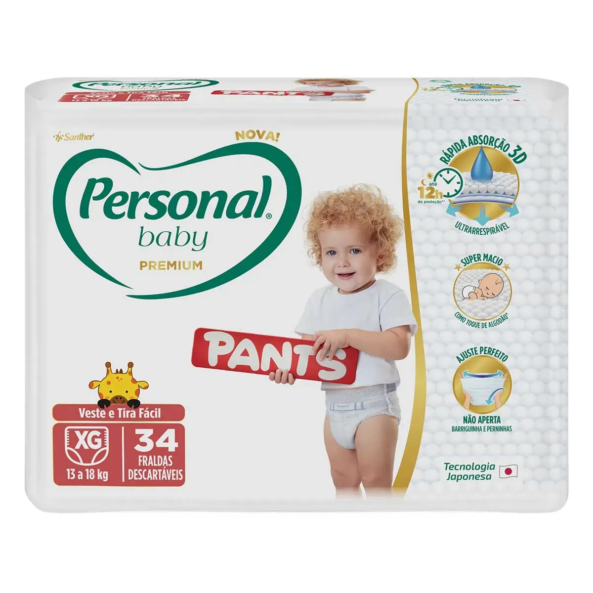 Fralda Descartável Pants Baby XG Personal 34UN
