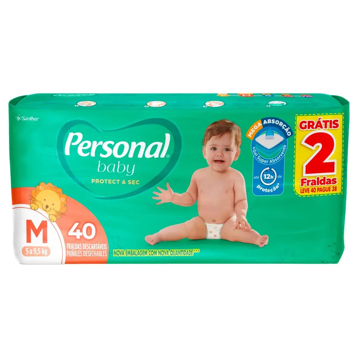 Fralda Descartável Infantil Baby Personal 38UN