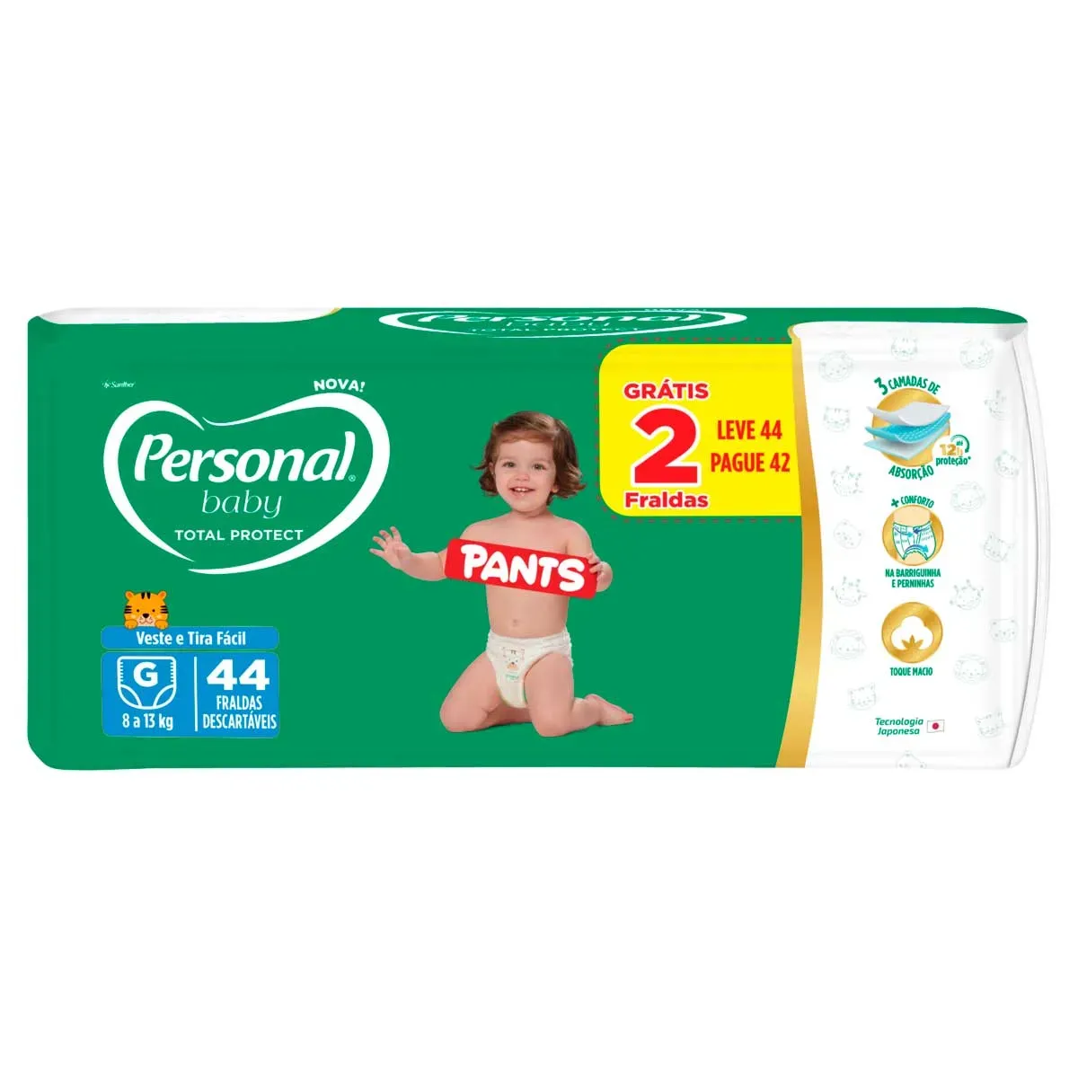 Fralda Descartável Pants Baby Total Personal 42UN