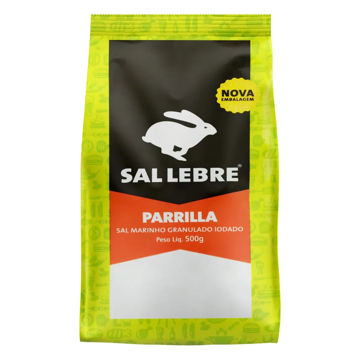 Sal de Parrilla Granulado Iodado Lebre 500G