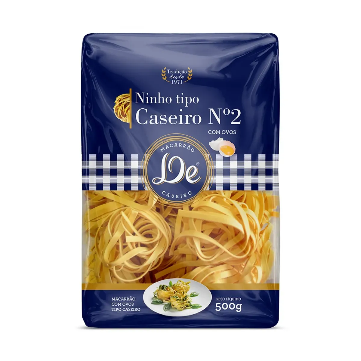 Macarrão Caseiro com Ovos Massas De Ninho 500G