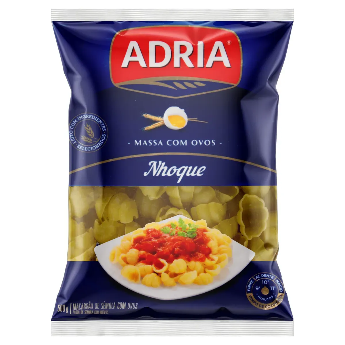 Macarrão de Sêmola com Ovos Nhoque Adria 500G