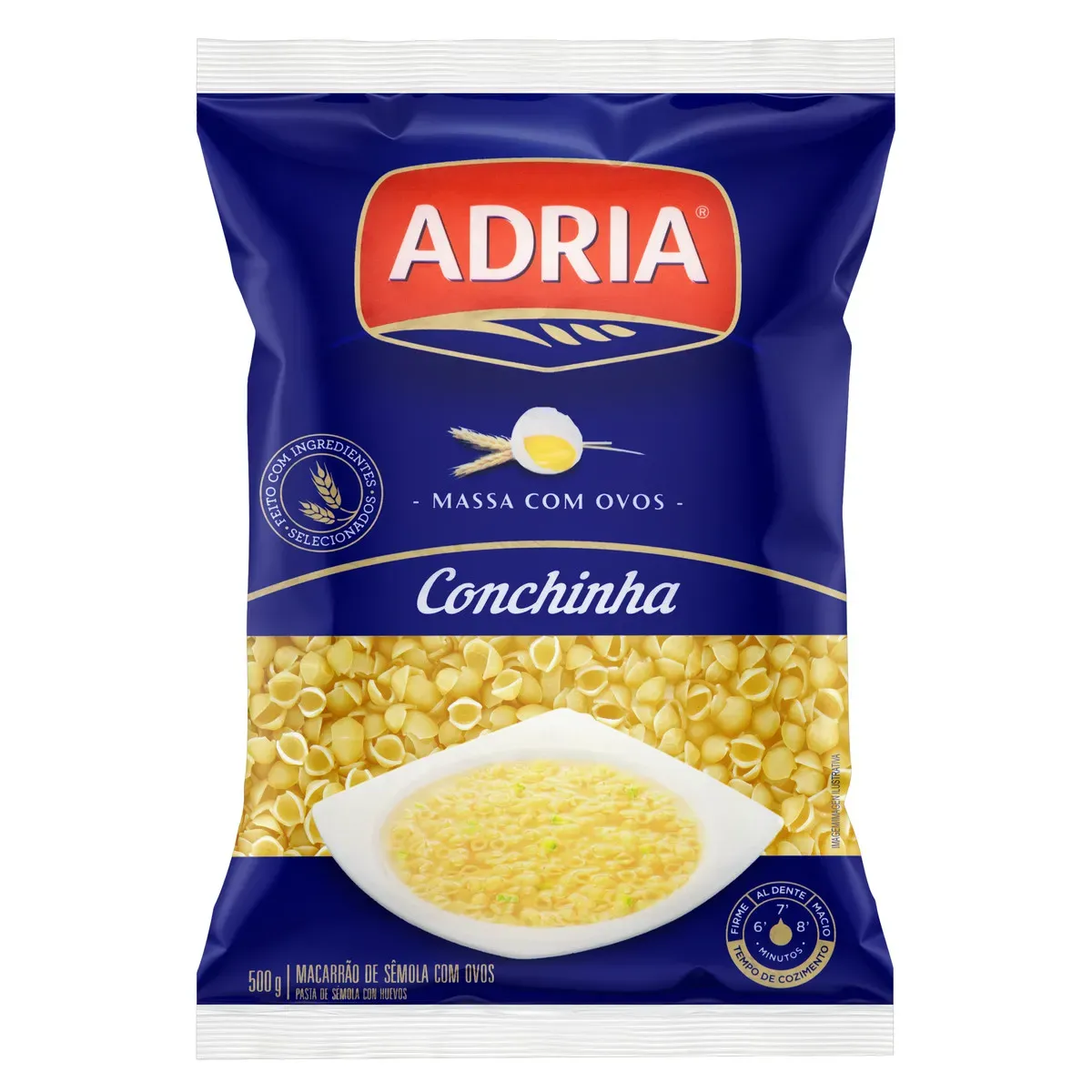 Macarrão de Sêmola com Ovos Conchinha Adria 500G