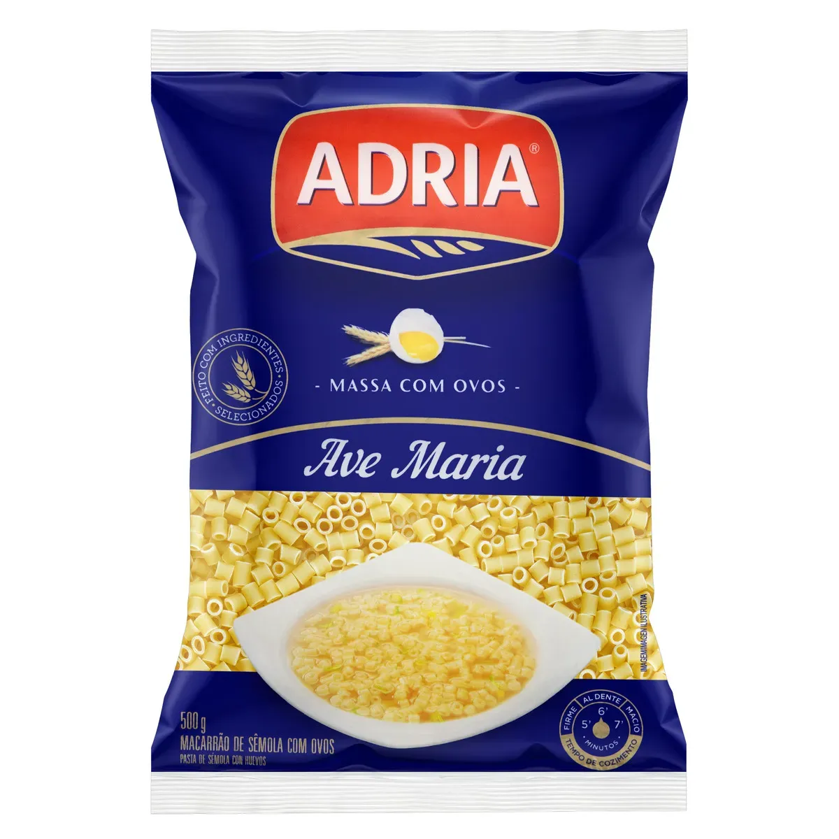 Macarrão de Sêmola com Ovos Ave Maria Adria 500G