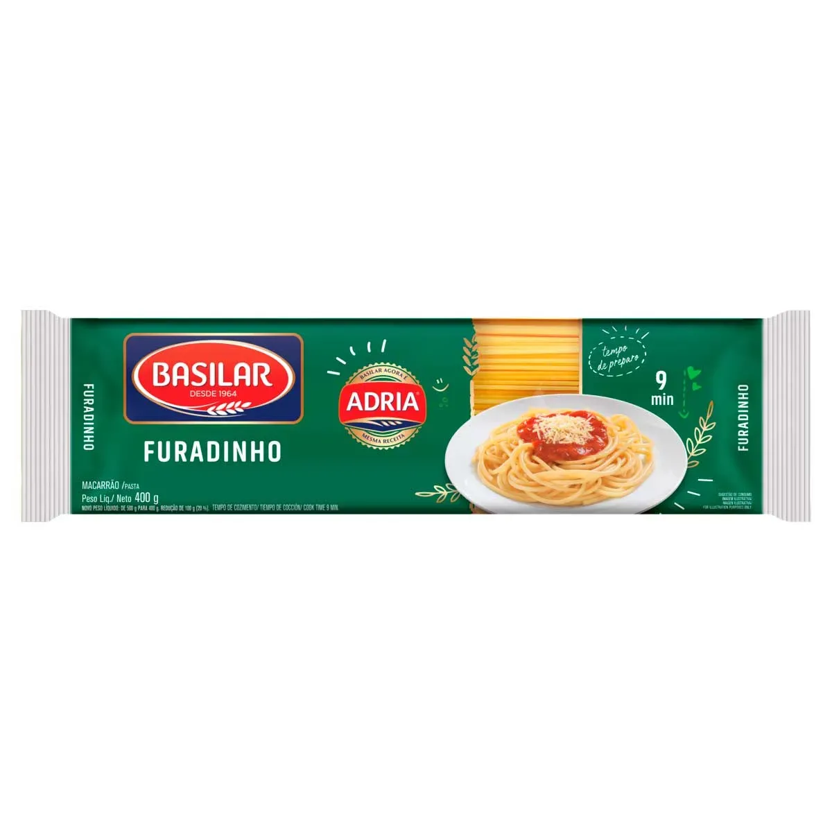 Macarrão Semolado Furadinho Basilar 400G