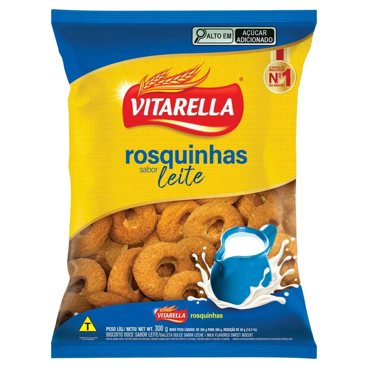 Biscoito Doce Rosquinha Leite Vitarella 300G