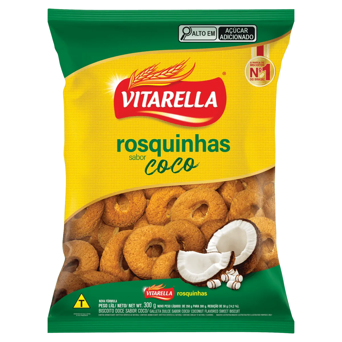 Biscoito Rosquinha Coco Vitarella 300G