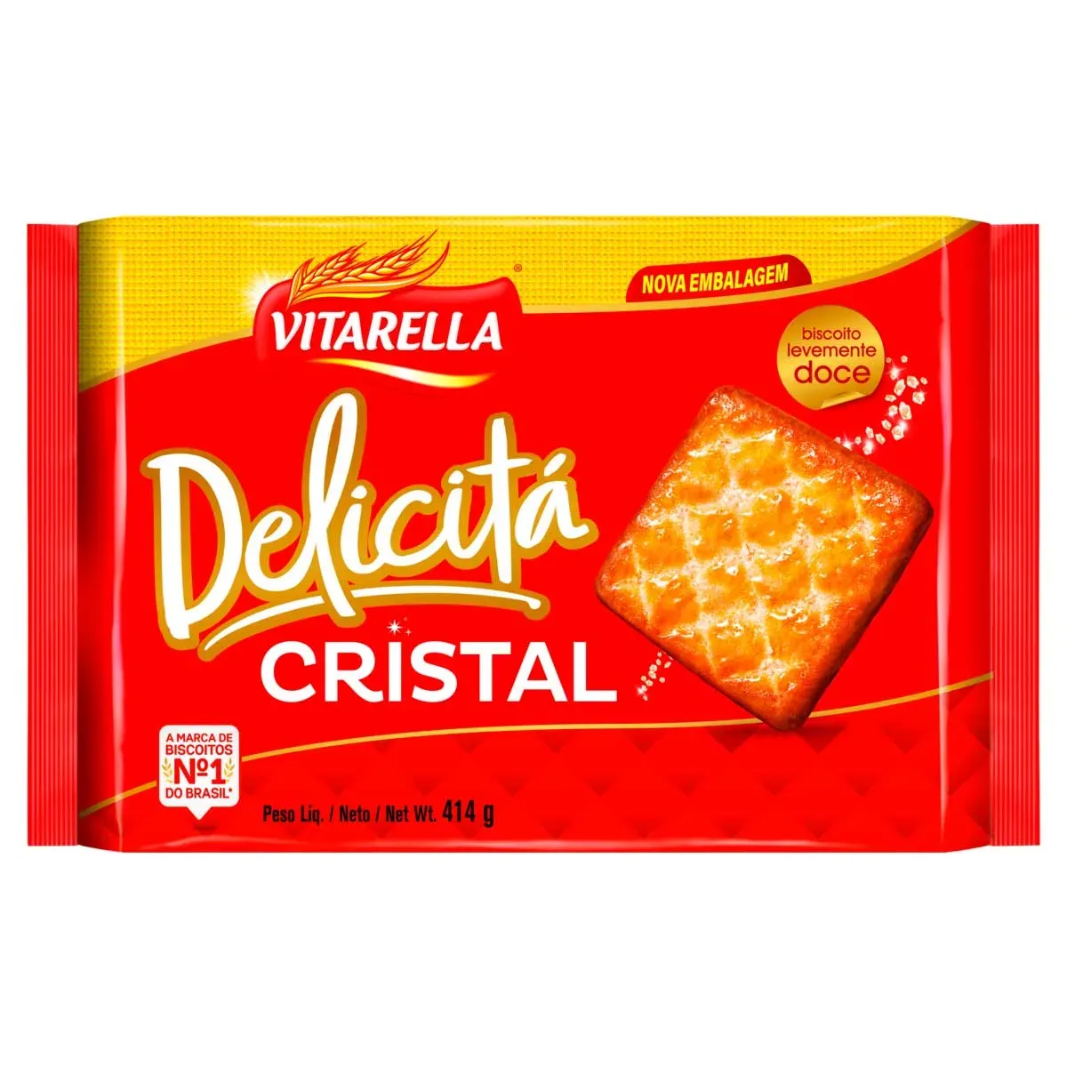 Biscoito Levemente Doce Cristal Vitarella 414G