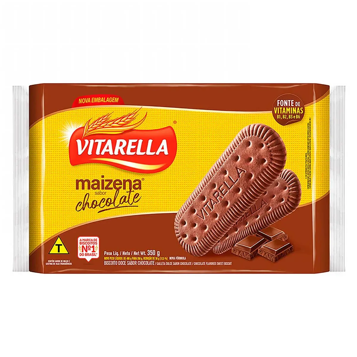 Biscoito Maizena Chocolate Vitarella 350G