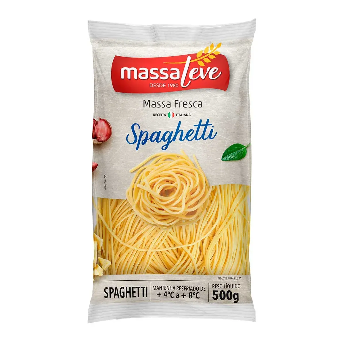 Macarrão Espaguete Massa Fresca Leve 500G