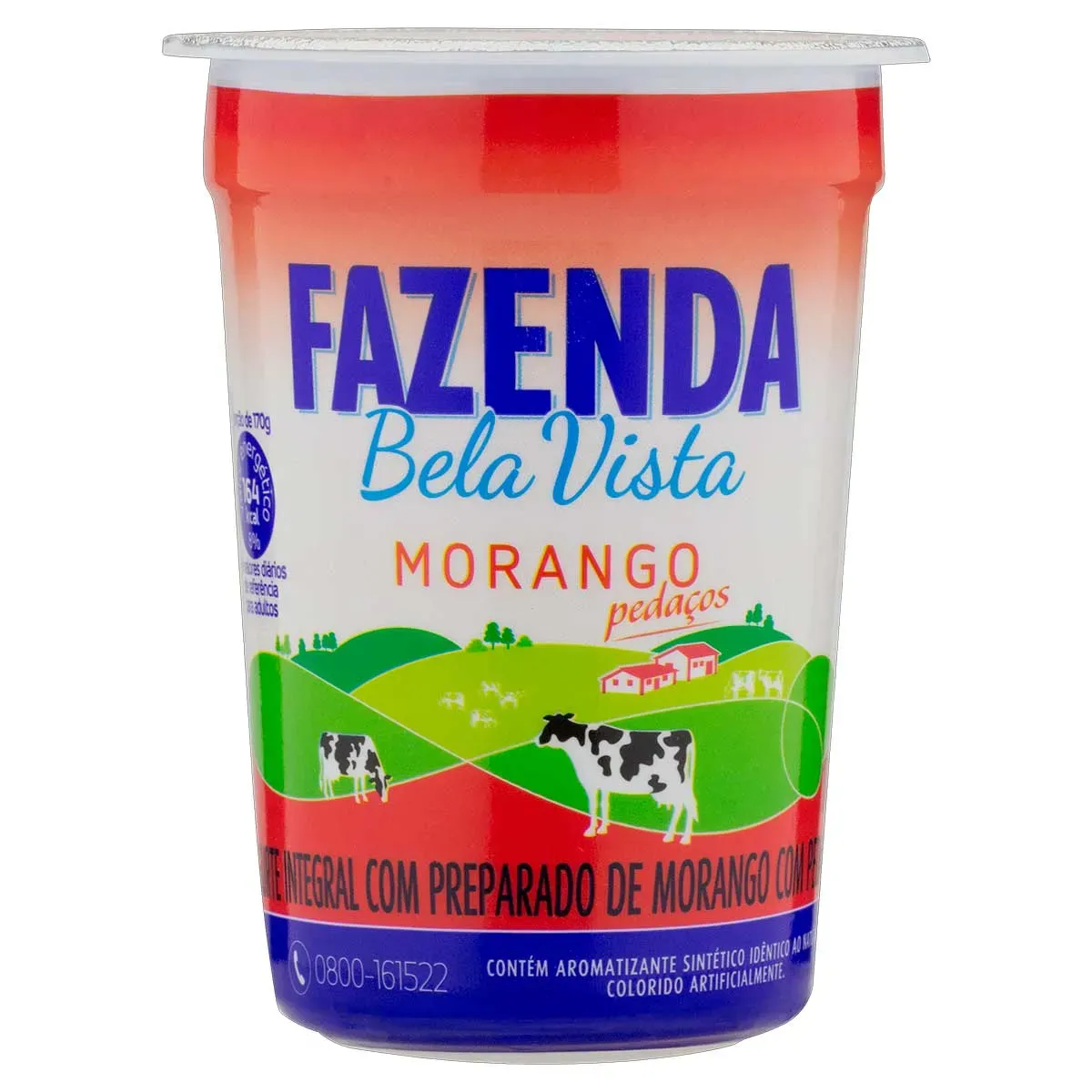 Iogurte Integral Preparado Morango Bela Vista 170G