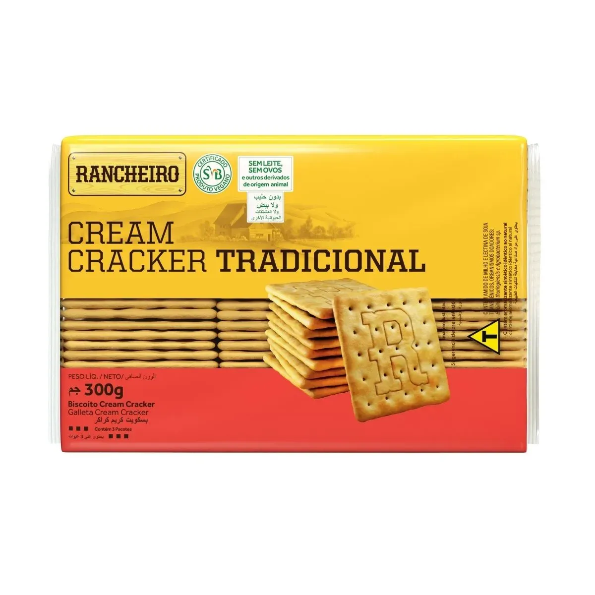 Biscoito Cream Cracker Sem Lactose Rancheiro 300G