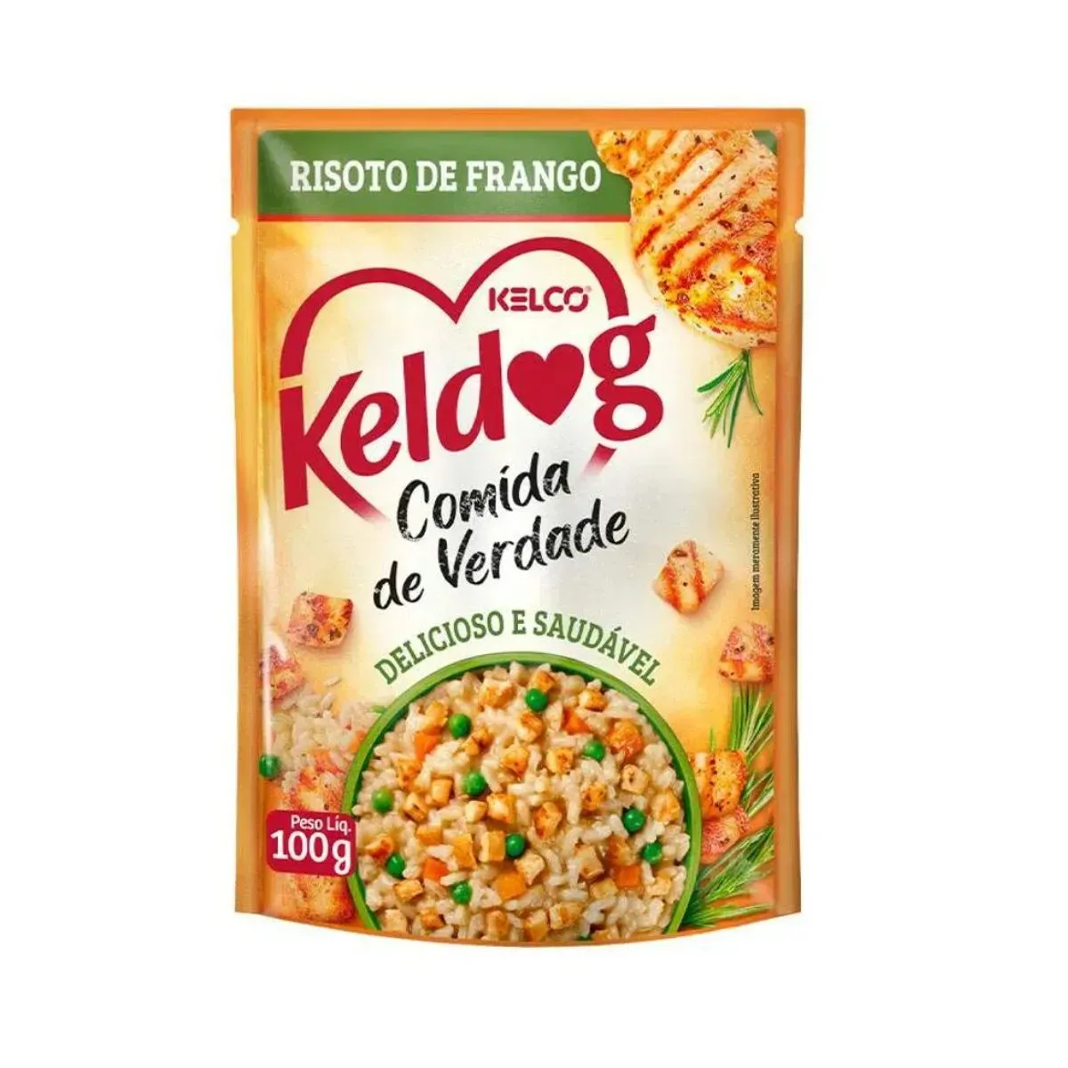 Ração Úmida Keldog Risoto de Frango em 100G