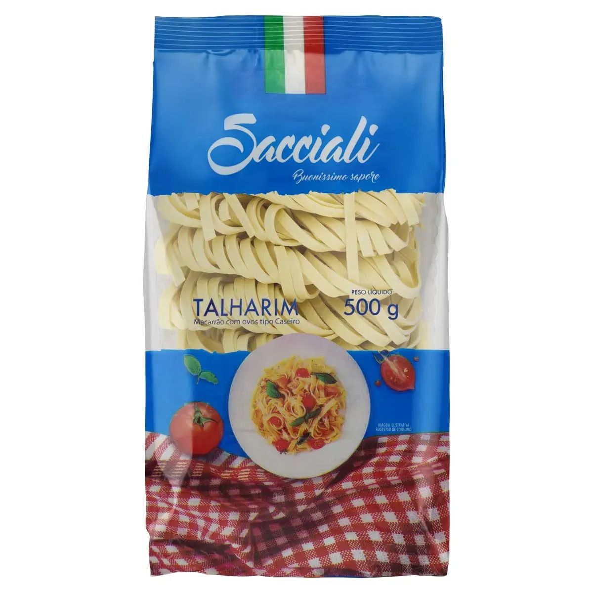 Macarrão com Ovos Caseiro Talharim Sacciali 500G