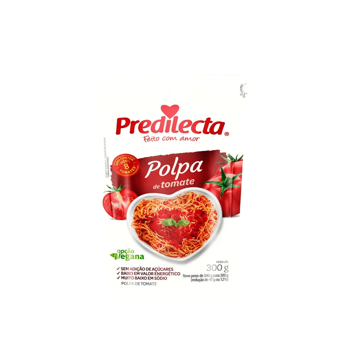 Polpa Tomate sem Adição Açúcar Predilecta 300G