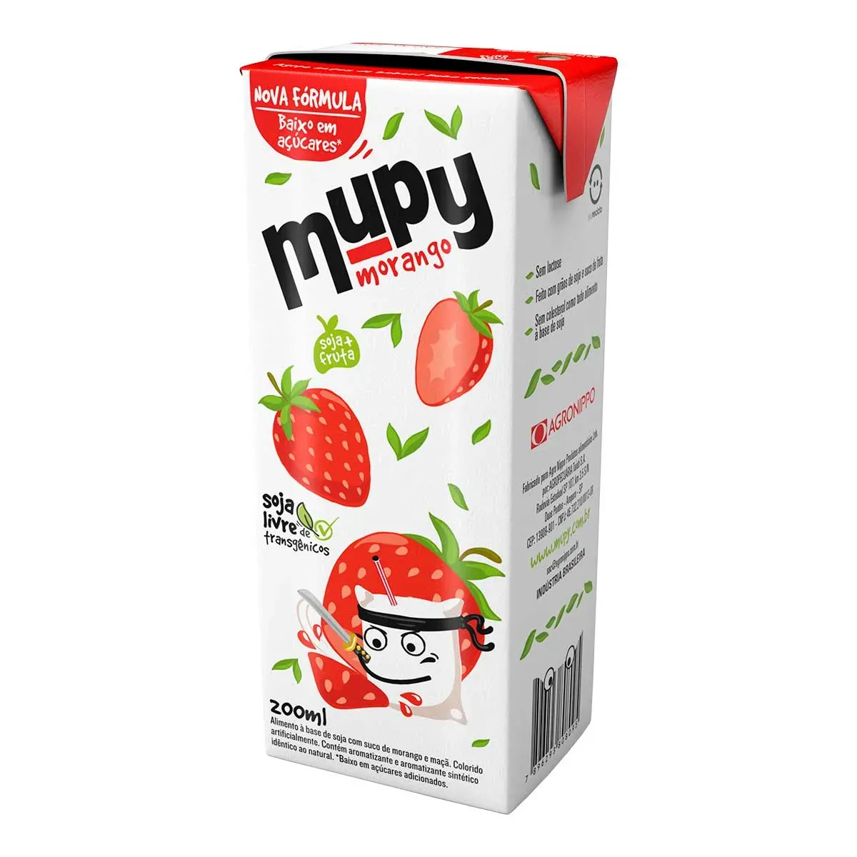 Bebida à Base de Soja Morango Mupy 200ML