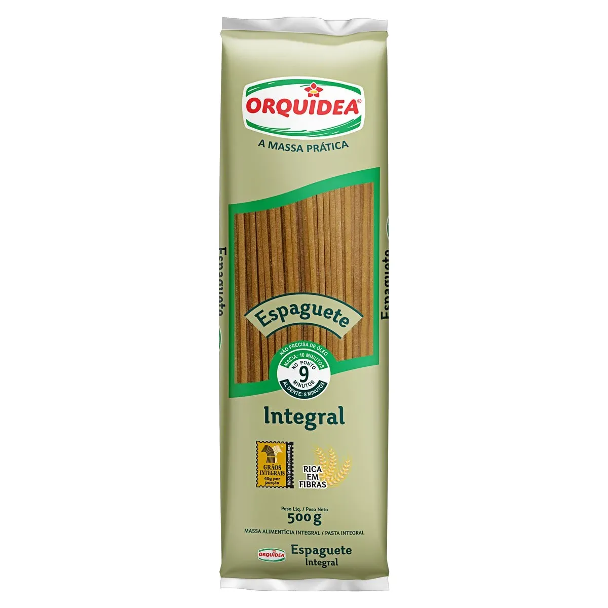 Macarrão de Trigo Integral Espaguete Orquídea 500G