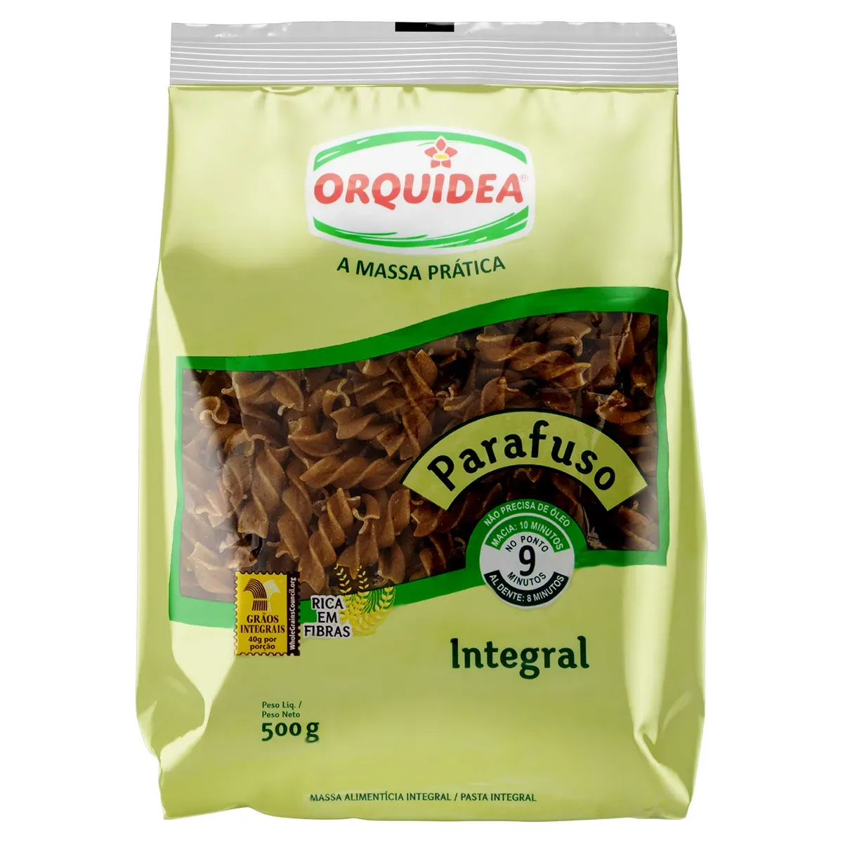Macarrão de Trigo Integral Orquídea Parafuso 500G