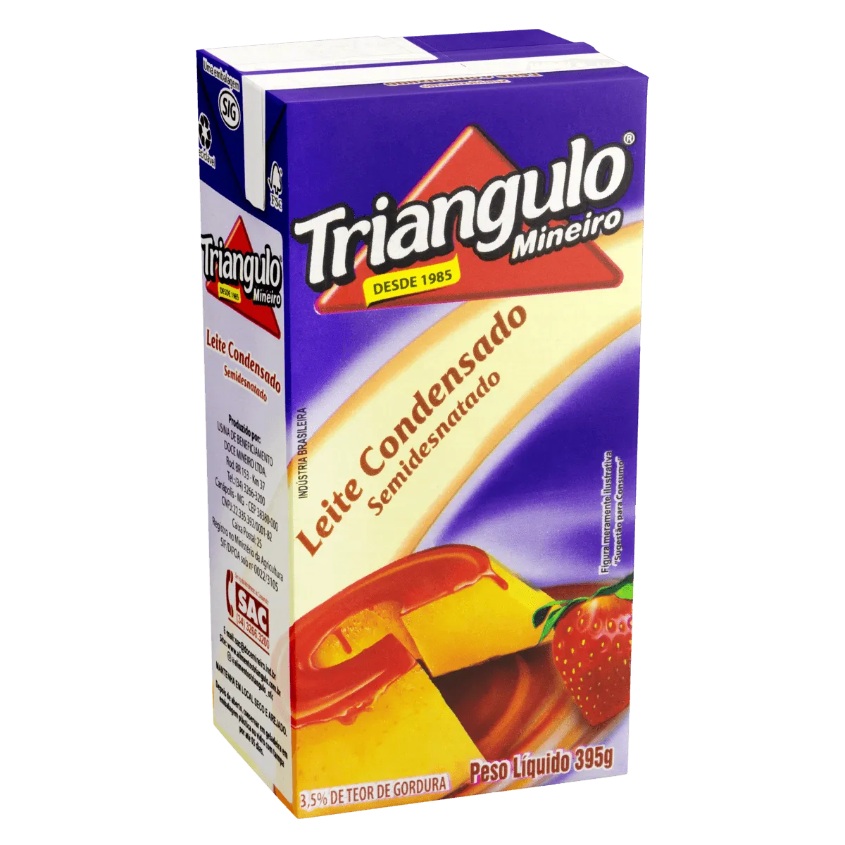Leite Condensado Semidesnatado Triangulo 395G