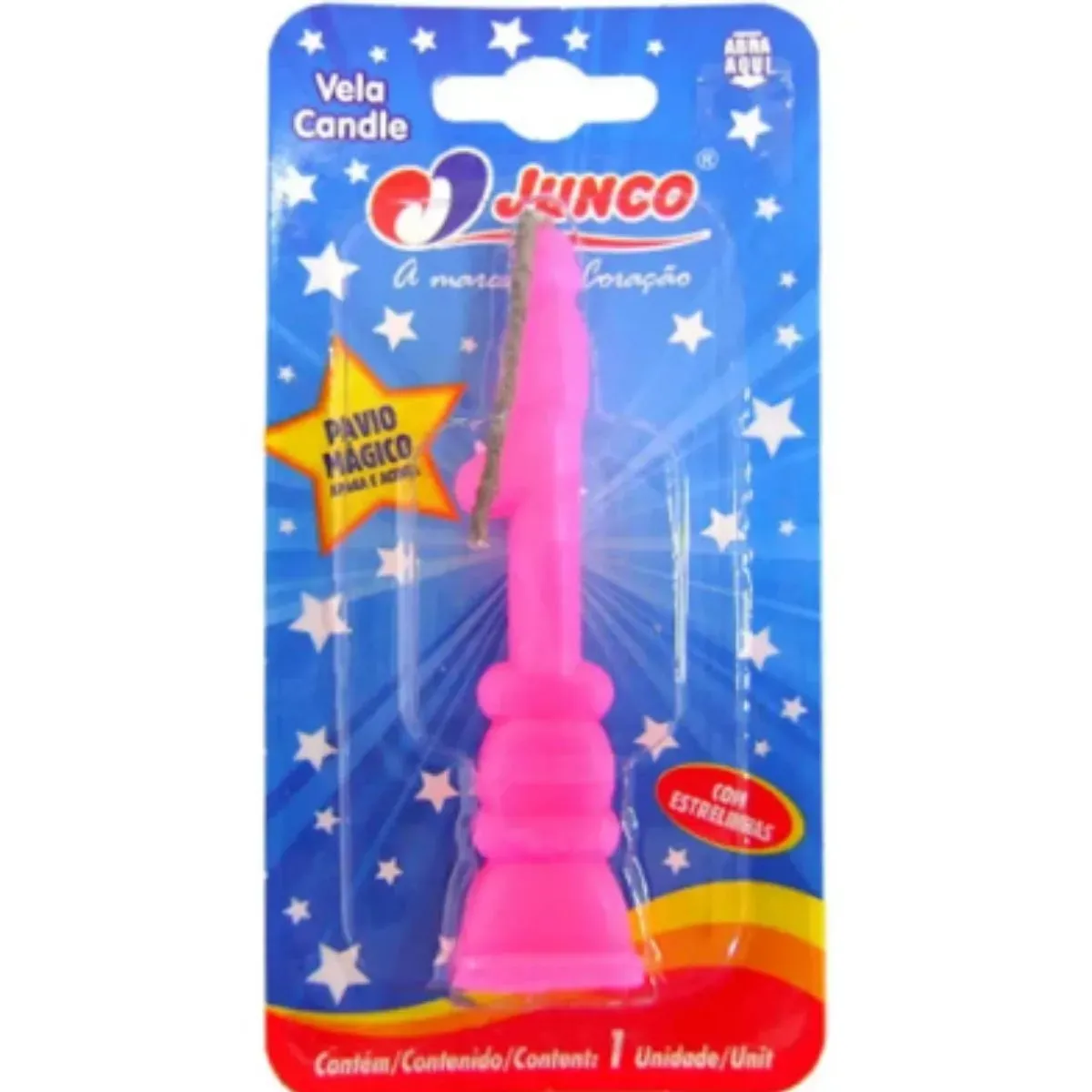 Vela De Aniversário Número 1 Rosa Junco UN